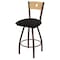 Holland Bar Stool Co 36" Swivel Counter Stool, Brnz Finish, Nat Back, Canter Espresso Seat X830 - alternate 1